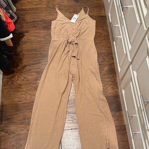 NWT Mango Women’s Tan Jumpsuit